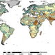 Map showing where water-related interactions—both good and bad—are likely to happen within the next 50 to 100 years, given current trends in climate change and population growth.